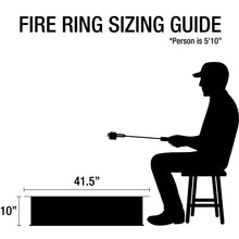 Load image into Gallery viewer, 36&quot; Square Solid Steel Fire Ring
