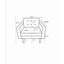 Load image into Gallery viewer, 37.5&#39;&#39; Wide Velvet Armchair 5006RR

