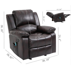 37.79'' Wide Power Standard Recliner with Massager MRM4190