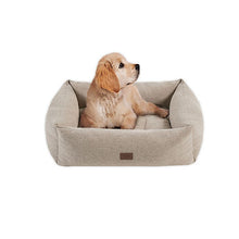 Load image into Gallery viewer, Martha Stewart Charlie Medium 4-Sided Bolster Dog Bed in Tan
