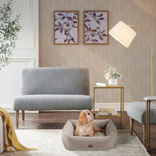 Load image into Gallery viewer, Martha Stewart Charlie Medium 4-Sided Bolster Dog Bed in Tan
