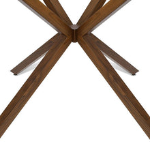 Load image into Gallery viewer, 39&quot; Glass Round Dining Table, Walnut Legs
