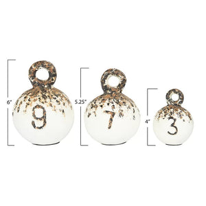 3 Piece Flinn Deep-Sea Fishing Weights Sculpture Set 1703CDR