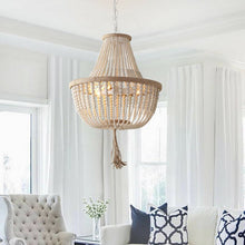 Load image into Gallery viewer, 3 - Light Unique Empire Chandelier with Beaded Accent MRM1723
