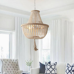 3 - Light Unique Empire Chandelier with Beaded Accent MRM1723