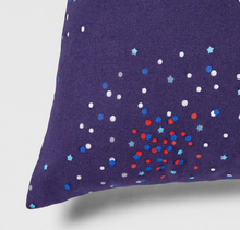 Load image into Gallery viewer, Indoor/Outdoor Fireworks Square Throw Pillow Navy - Sun Squad™, set of 4
