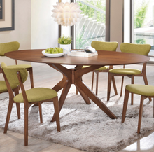 Load image into Gallery viewer, Aeon Furniture Brockton Oval Dining Table in Walnut AE1203-Oval-Walnut 3013AH
