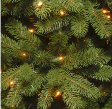 Load image into Gallery viewer, 7 ft. Feel Real Newberry Spruce Hinged Tree with 800 Clear Lights
