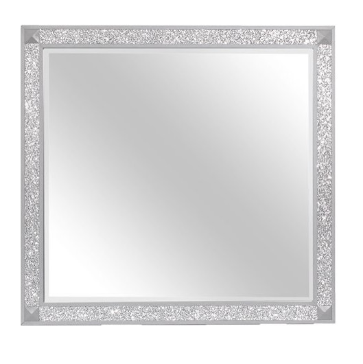 Global Furniture USA Chalice Silver Glitter Mirror