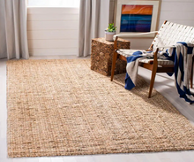 Load image into Gallery viewer, Natural Fiber Beige 6 ft. x 9 ft. Solid Gradient Area Rug
