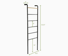 Load image into Gallery viewer, Mind Reader Black Freestanding Towel Rack 5256RR
