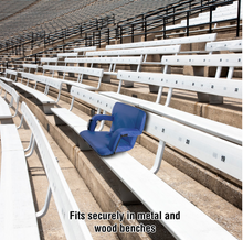 Load image into Gallery viewer, Wide Stadium Seat Chair Bleacher Cushion By Home-Complete, Blue 2594AH
