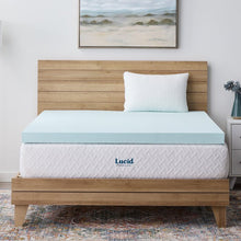 Load image into Gallery viewer, 3&quot; Twin Gel and Aloe Memory Foam Mattress Topper
