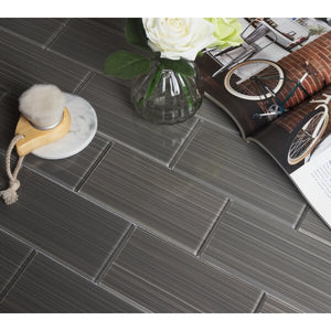3" x 6" Peel & Stick Subway Tile Dark Gray (2364RR-2 boxes)