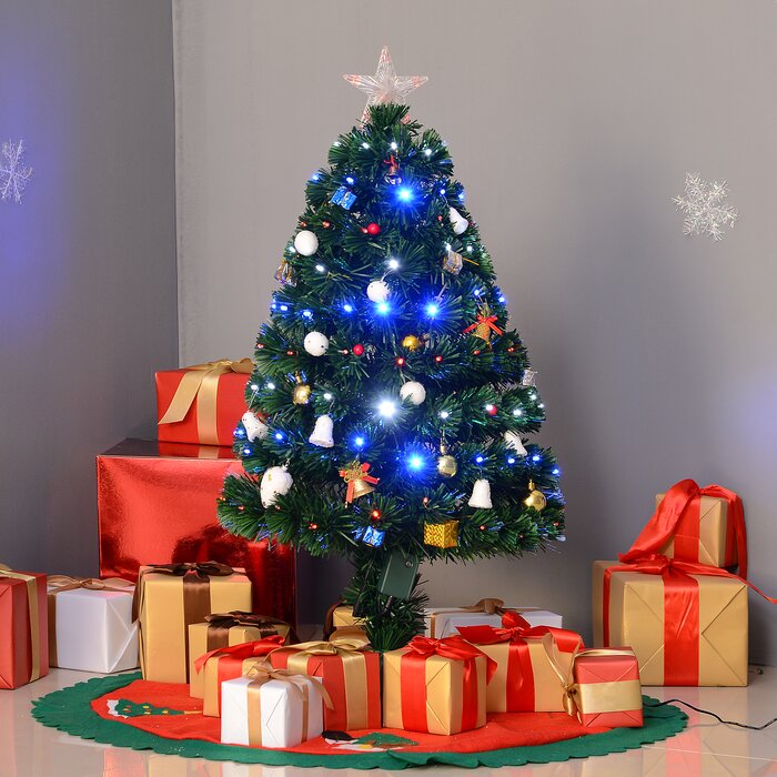 3' Green Fir Artificial Christmas Tree with 90 Multi-Colored Lights 333ms