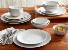 Load image into Gallery viewer, Siterra 16-Piece Casual Rustic White Stoneware Dinnerware Set (Service for 4)
