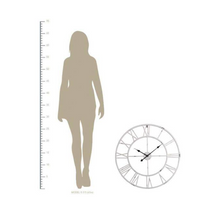 Load image into Gallery viewer, Oversized Roman Round Wall Clock, White, 27"
