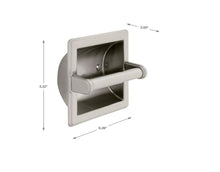 Load image into Gallery viewer, Recessed Toilet Paper Holder with Beveled Edges in Brushed Nickel 544AH
