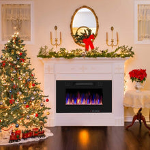 Load image into Gallery viewer, 30-Inch Recessed Ultra Thin Electric Fireplace Heater with Glass Appearance
