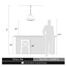 Load image into Gallery viewer, Golden Lighting Bartlett 2 Light 16-1/2&quot; Wide Pendant
