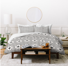 Load image into Gallery viewer, Holli Zollinger Dot and Plus Mudcloth Duvet Cover Set, Queen 2406AH/GL
