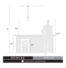Load image into Gallery viewer, Golden Lighting Wesson Single Light 5&quot; Wide Mini Pendant 3417AH/GL
