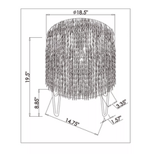 Load image into Gallery viewer, Radovre Hairpin Ottoman Faux Fur White - Project 62™ 1507CDR
