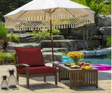 Load image into Gallery viewer, 22 in. x 24 in. 2-Piece Deep Seating Outdoor Lounge Chair Cushion in Ruby Red Leala

