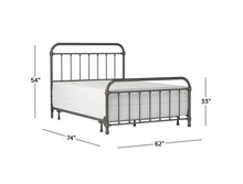 Load image into Gallery viewer, Queen Kirkland Metal Bed Aged Pewter - Hillsdale Furniture
