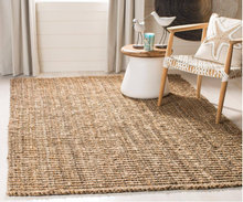 Load image into Gallery viewer, Natural Fiber Beige 5 ft. x 8 ft. Solid Area Rug
