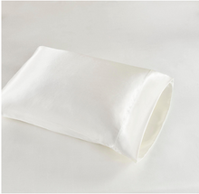 Load image into Gallery viewer, Satin 6-Piece Ivory Solid Polyester Queen Wrinkle-Free Luxurious Sheet Set
