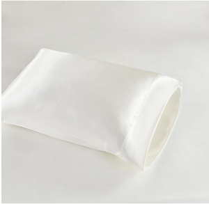 Satin 6-Piece Ivory Solid Polyester Queen Wrinkle-Free Luxurious Sheet Set