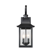 Load image into Gallery viewer, Quoizel Chancellor 2 Light 19&quot; High Outdoor Wall Sconce with Clear Glass Shade

