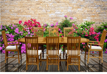 Load image into Gallery viewer, Teak Wood Orleans Oval Outdoor Patio Extension Dining Table
