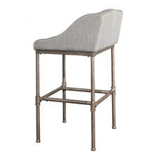 Load image into Gallery viewer, Dillon Metal 35.25 in. Textured Silver Counter Height Stool
