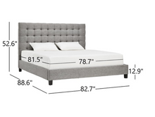 Load image into Gallery viewer, Andrian Button Tufted Linen Upholstered King HEADBOARD ONLY 3398AH
