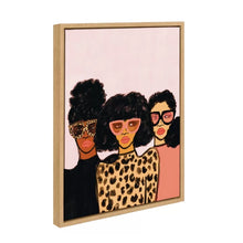 Load image into Gallery viewer, 3 Girls Shade Squad by Kendra Dandy - Bouffants And Broken Hearts - Floater Frame Painting on Canvas
