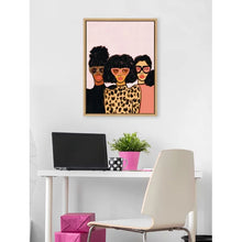 Load image into Gallery viewer, 3 Girls Shade Squad by Kendra Dandy - Bouffants And Broken Hearts - Floater Frame Painting on Canvas
