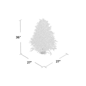3' Green Pine Artificial Christmas Tree with 100 Clear Lights