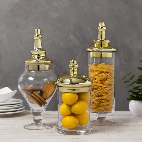 3 Piece Apothecary Jar Set (Set of 3)
