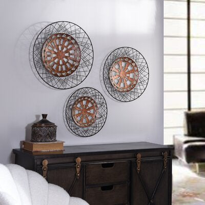 3 Piece Aztec Metal Wall Décor Set - 569CE