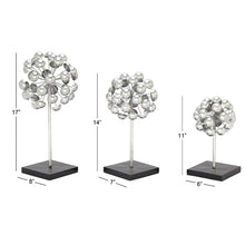 Load image into Gallery viewer, 3 Piece Ball Sculpture Set Silver #1761HW
