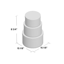 Load image into Gallery viewer, 3 Piece Beige Hat Box Set with Faux Leather Lids
