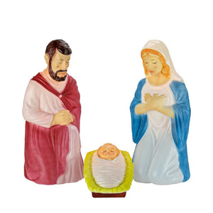 3 Piece Blow Mold Nativity Set