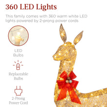 Load image into Gallery viewer, 3 Piece Christmas Deer Light Display Set

