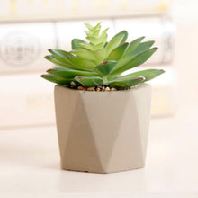 Load image into Gallery viewer, 3 Piece Faux Cement Geo Agave Plant in Planter Set 3340AH/GL
