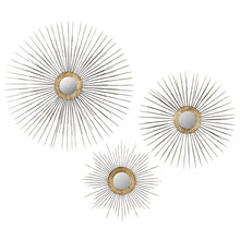 Load image into Gallery viewer, 3 Piece Finola Mid Century Wall Glam Mirror Set 576AH
