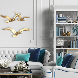 2 Piece Flying Birds Metal Wall Décor Set