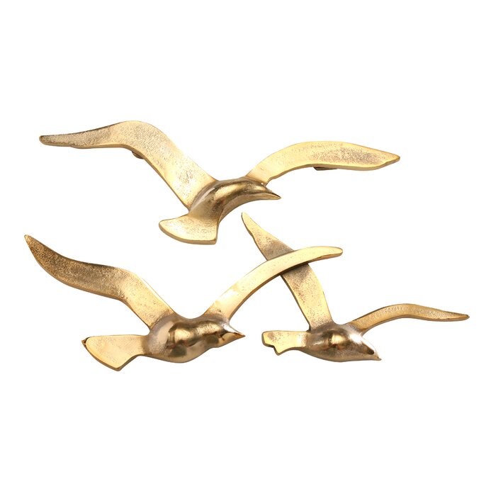 2 Piece Flying Birds Metal Wall Décor Set