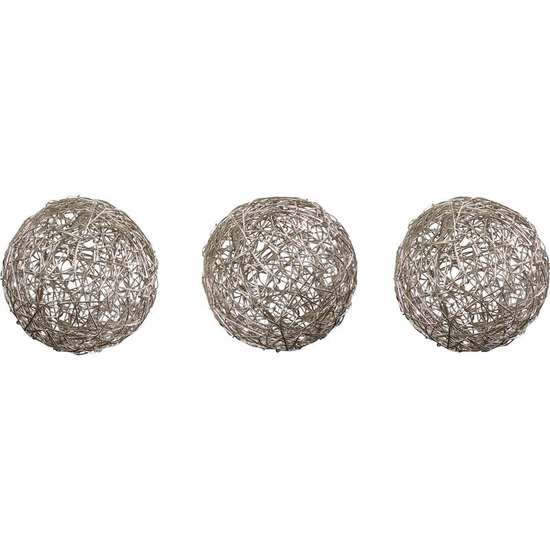 3 Piece Gainz Wire Ball Sculpture Set 4